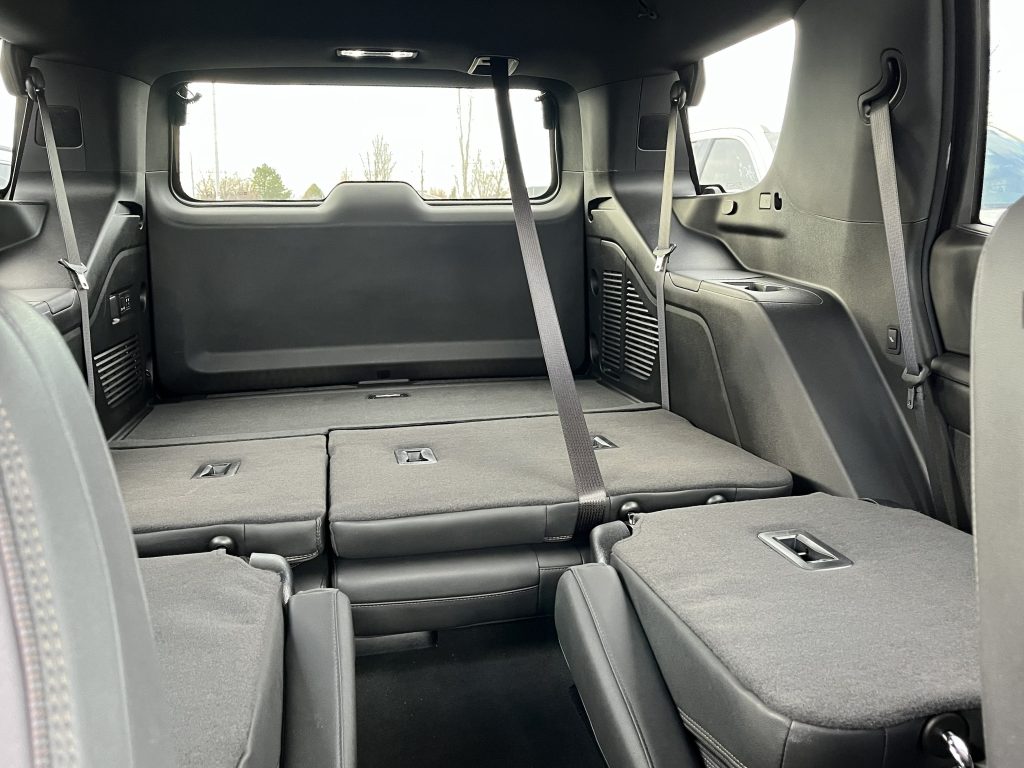 Interior image of the Chevrolet Tahoe with all the seats folded down