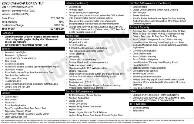 2023 Chevrolet Bolt EV 1LT