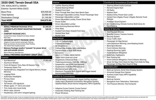 2020 GMC Terrain Denali