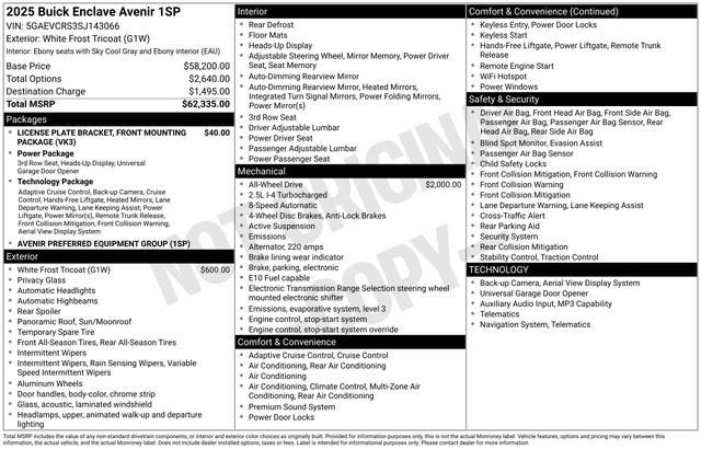 2025 Buick Enclave Avenir