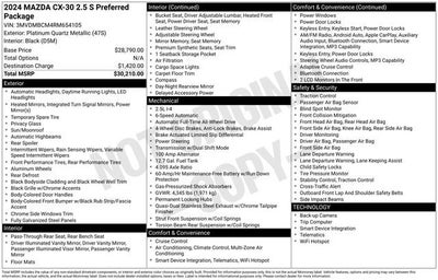 2024 Mazda Mazda CX-30 2.5 S Preferred Package