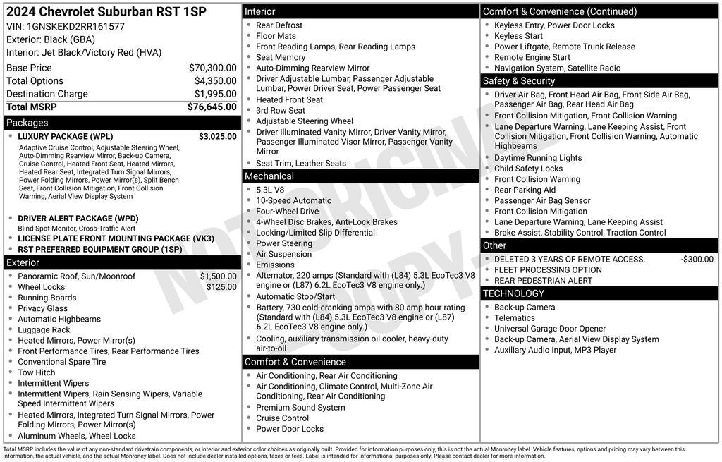 2024 Chevrolet Suburban RST