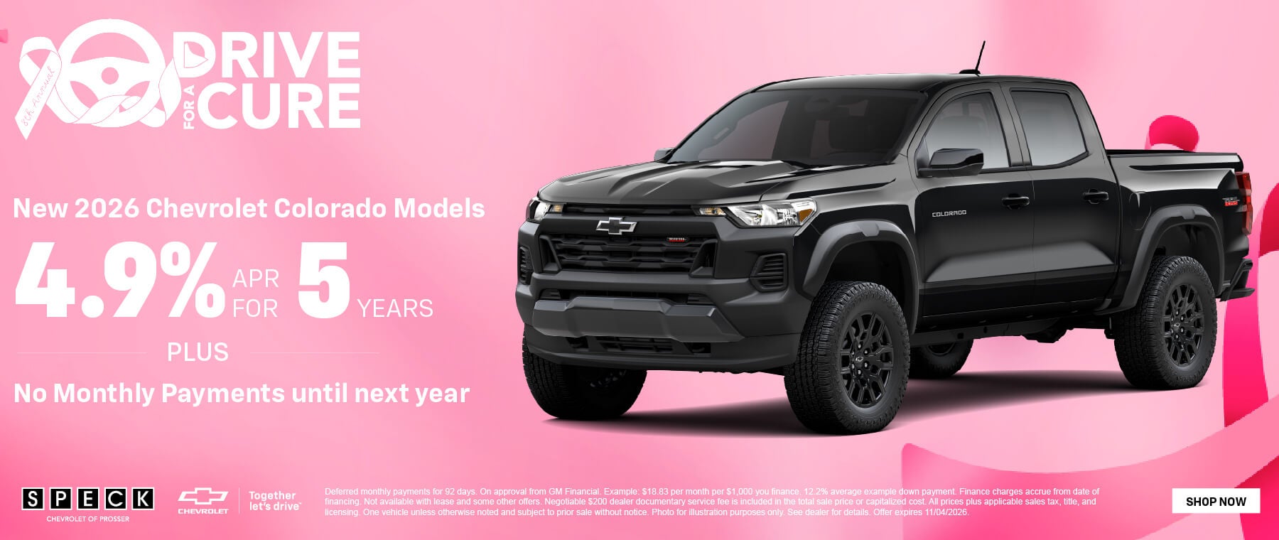 4.9 apr for 5 years chevy colorado