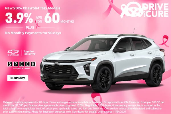 3.9 apr for 60 months chevy trax