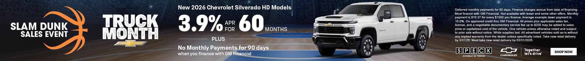 3.9 for 60 months on chevrolet silverado hd models