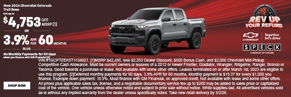 4753 off msrp on a chevy colorado