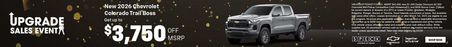 3750 discount on a chevy colorado