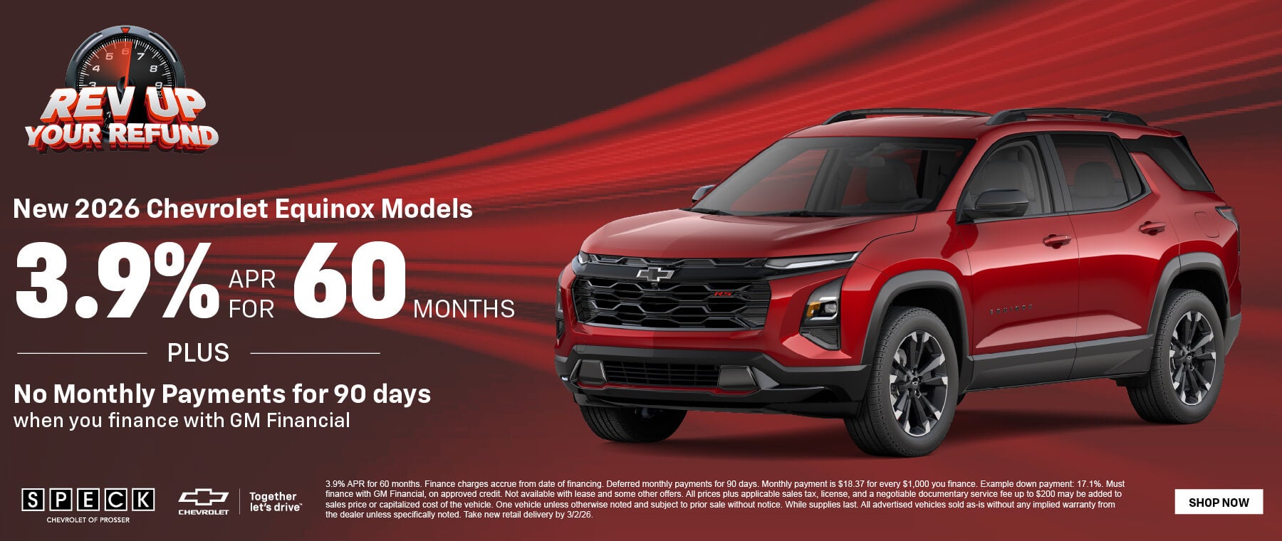 3.9 apr for 60 on chevy equinox