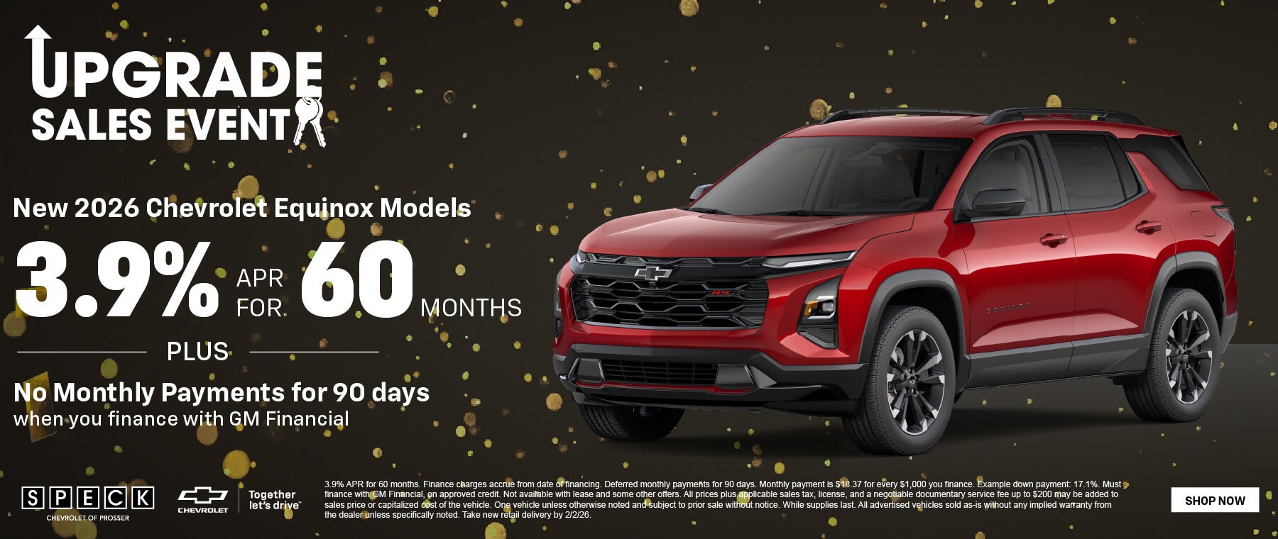 3.9 apr for 60 months new 2026 chevy equinox models