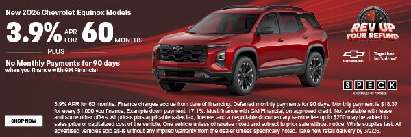 3.9 apr for 60 on chevy equinox