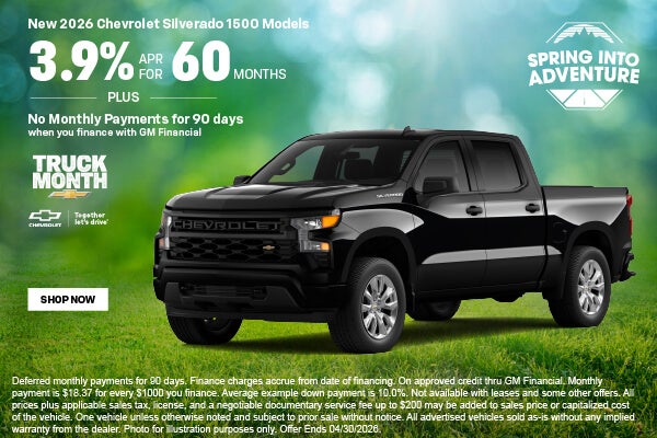 3.9 apr for 60 months chevy silverado 1500