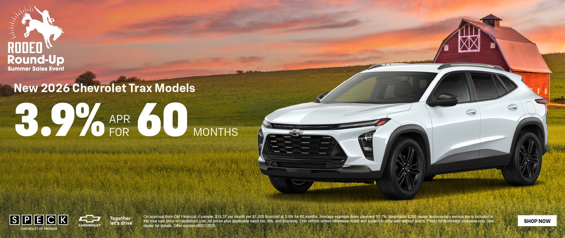 3.9 apr for 60 months chevy trax models