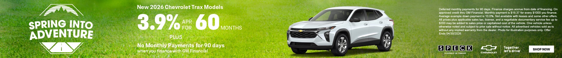 3.9 for 60 months chevy trax