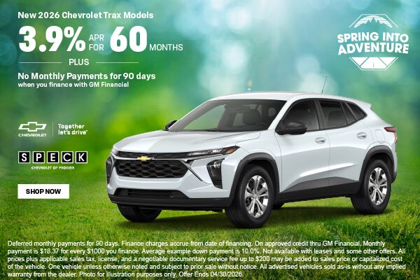 3.9 apr for 60 months chevy trax