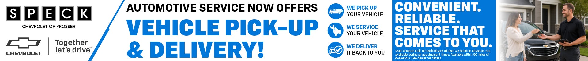 service vehicle pick-up and delivery