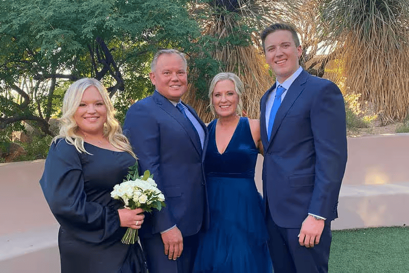 moore Family posing for camera