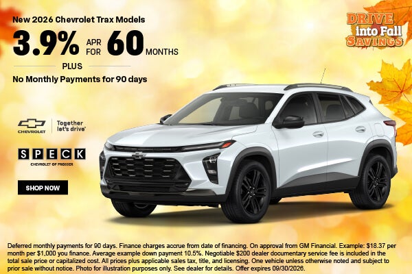 3.9 apr for 60 months chevy trax